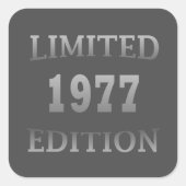 1977生まれ年生誕限定版 スクエアシール (正面)