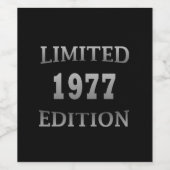 1977生まれ年生誕限定版 ワインラベル (シングルラベル)
