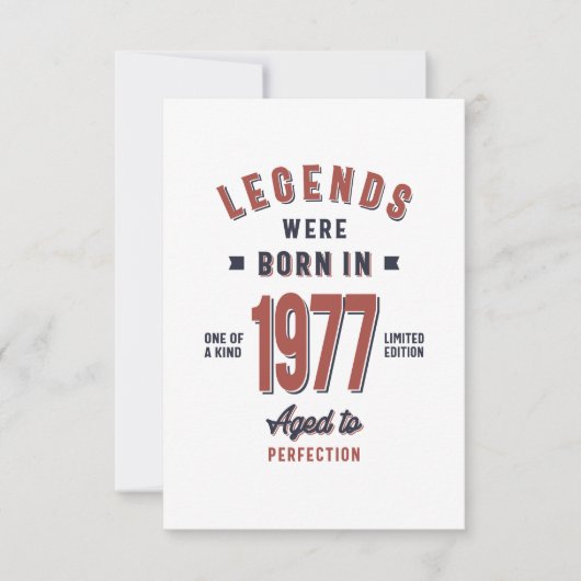 1977生まれ年誕生日 出欠カード (正面)