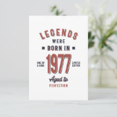 1977生まれ年誕生日 出欠カード (スタンド正面)