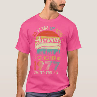 1977生まれ年10月45日誕生日1977年製45Ye Tシャツ