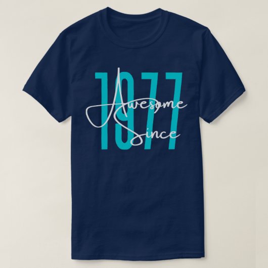 1977生まれ年 Tシャツ (デザイン正面)