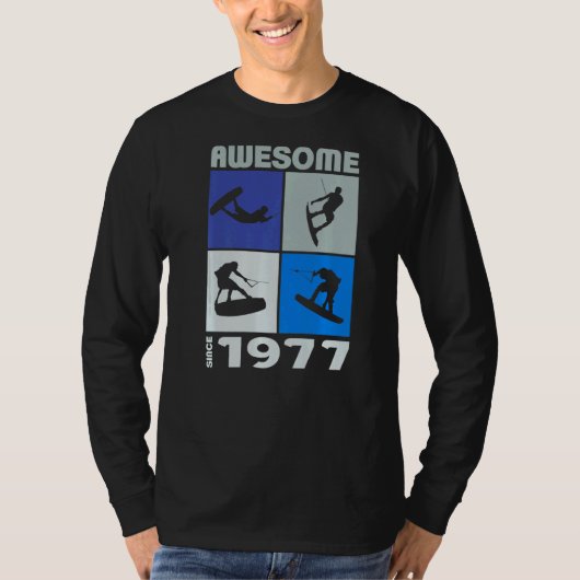 1977素晴らし年以来ウェイクボードライフスタイル Tシャツ (正面)