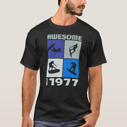 1977素晴らし年以来ウェイクボードライフスタイル Tシャツ (正面)