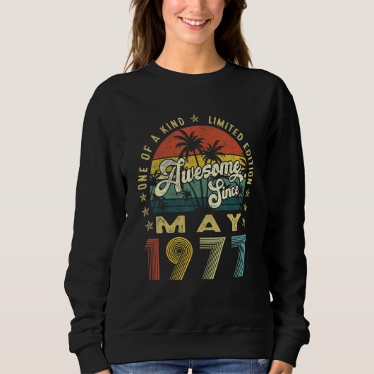 1977素晴らし年5月ヴィンテージ45誕生日M スウェットシャツ (正面)