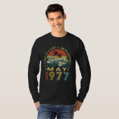 1977素晴らし年5月ヴィンテージ45誕生日M Tシャツ (正面フル)
