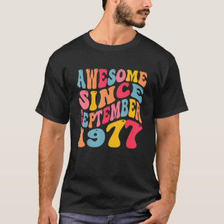 1977素晴らし年9月以来45年レトロ45th B Tシャツ