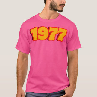 1977 ファンキー 70Sレトロタイポグラフィのヴィンテージスタイル Tシャツ