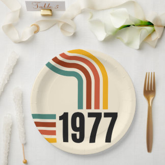 1977 レトロ ヴィンテージ ポスター 50歳の誕生日 ペーパープレート