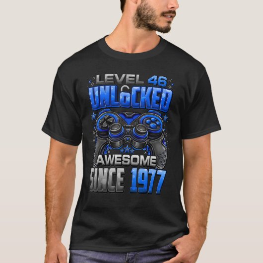1977 46誕生日以素晴らし降のレベル46のロック解除 Tシャツ (正面)
