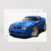 1977-78年トランザムブルー ポストカード (正面/裏面)