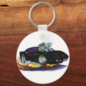 1977-79コルベット黒い車 キーホルダー (正面)