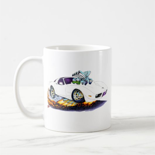 1977-79年のコルベットの白車 コーヒーマグカップ (左)