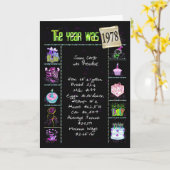 1978の誕生日年のおもしろいの細事 カード (黄色い花)