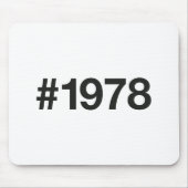 1978ハッシュタグ47誕生日記念日 マウスパッド (正面)