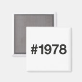 1978ハッシュタグ47誕生日記念日 マグネット (正面/裏面)