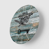 1978ヴィンテージアクリル製壁時計 ラウンド壁時計 (傾斜)