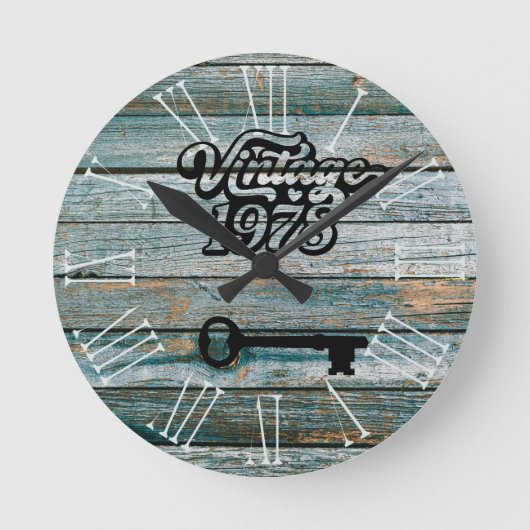 1978ヴィンテージアクリル製壁時計 ラウンド壁時計 (正面)