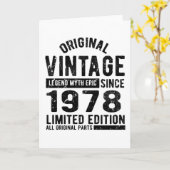 1978ヴィンテージ誕生日 カード (黄色い花)