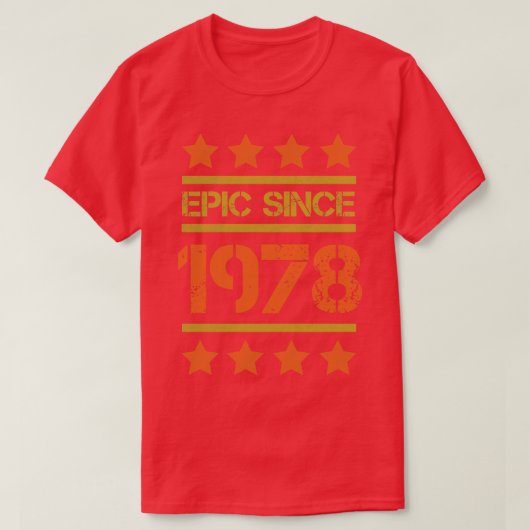 1978年からエピック家族誕生日ギフトBbayFather Mo Tシャツ (デザイン正面)