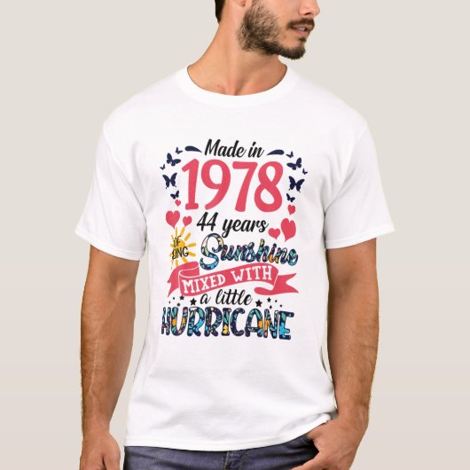 1978年に作られた44日差しの44誕生 Tシャツ (正面)