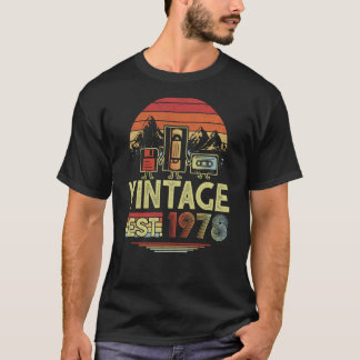 1978年に製造された45歳ヴィンテージ45誕生日Ret Tシャツ