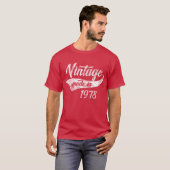 1978年の第40誕生日でなされる暗いヴィンテージ Tシャツ (正面フル)