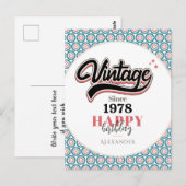 1978年以来のヴィンテージ ポストカード (正面/裏面)