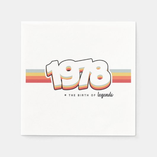 1978年伝説の誕生 スタンダードカクテルナプキン (正面)