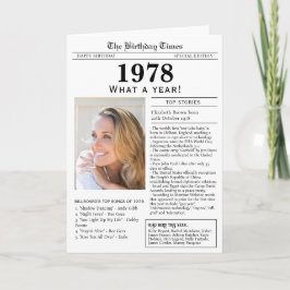 1978年新聞誕生日カード カード