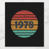 1978年生まれのヴィンテージ誕生日ギフト ワインラベル (シングルラベル)