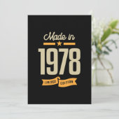 1978年生まれの誕生日プレゼント ヴィンテージ 招待状 (スタンド正面)