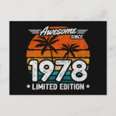 1978年生まれ限定レトロかっこいい 1978年から ポストカード (正面)