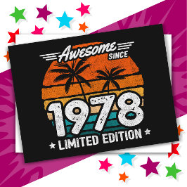 1978年生まれ限定レトロかっこいい 1978年から ポストカード