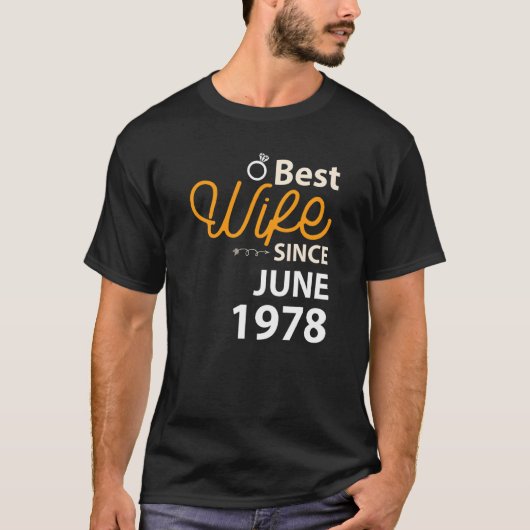 1978年結婚6最高の月44周年妻 Tシャツ (正面)