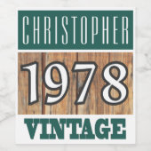 1978年誕生ワインラベル ワインラベル (シングルラベル)