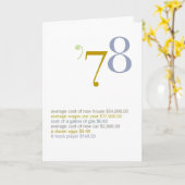 1978年誕生日おもしろい事実 カード (黄色い花)