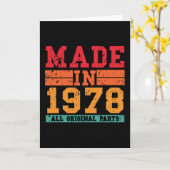 1978年誕生日ヴィンテージことわざ カード (黄色い花)