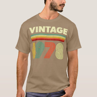 1978年誕生日ヴィンテージレトロ43歳デザイン Tシャツ