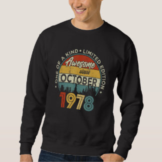 1978年10月生まれ 44歳 44歳の誕生日おめでとう スウェットシャツ