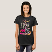 1978年4月に作られた私の誕生日44年A Tシャツ (正面フル)