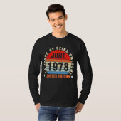1978年6月誕生日44歳素晴らし Tシャツ (正面フル)