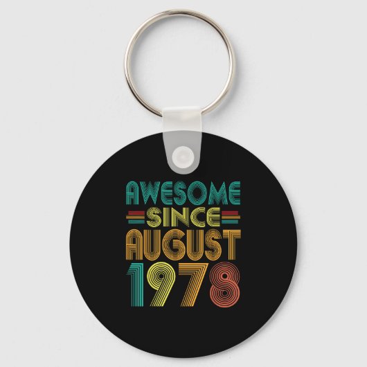 1978年8月以来すばらしい 47歳の誕生日 おもしろ キーホルダー (正面)