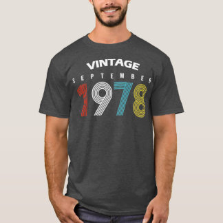1978年9月ヴィンテージ誕生日GIF Tシャツ