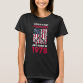 1978最高の年にハンター生まれズの鹿の狩りアメリカンFl Tシャツ (正面)