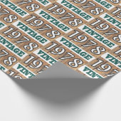 1978生まれ年のラップ紙 ラッピングペーパー (角)