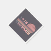 1978生まれ年のヴィンテージ誕生会 スタンダードカクテルナプキン (角)