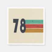 1978生まれ年のヴィンテージ誕生会 スタンダードカクテルナプキン (正面)