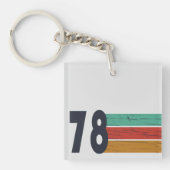1978生まれ年のヴィンテージ誕生日ギフト キーホルダー (正面)