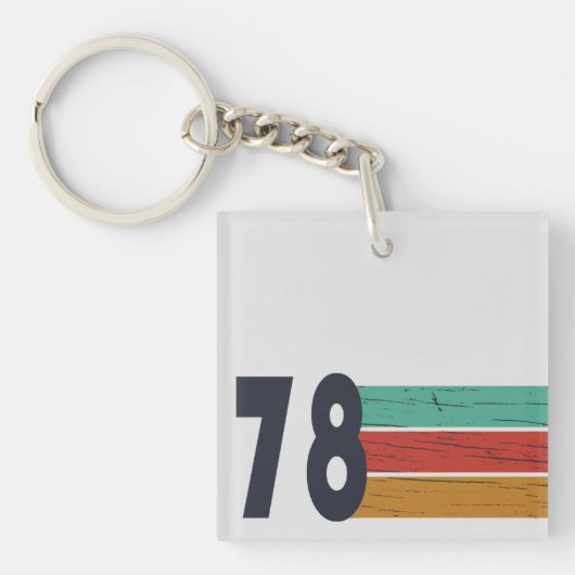 1978生まれ年のヴィンテージ誕生日ギフト キーホルダー (正面)